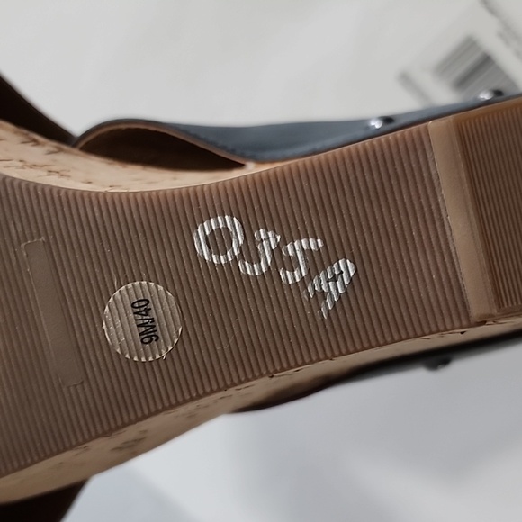 Lucky Brand MyKayla Criss Cross Wedge Blue Sandal/ Size 9M/40 - Picture 9 of 9